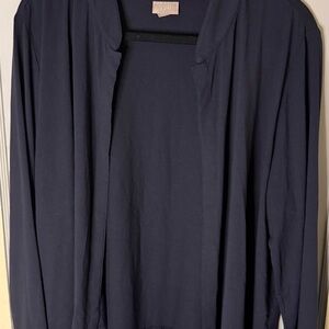 J. Jill Midnight Blue Stretch open from cardigan